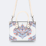 Classic Watercolor Moth Print - Leather Handbag