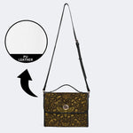 Death Moth And Animal Skeleton - Leather Satchel Bag
