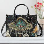 Retro Dark Mushroom Eyes Halloween Print - Handbag