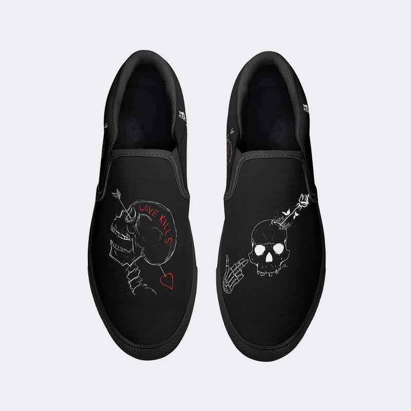 Skull Love Killers - Slip On Shoes