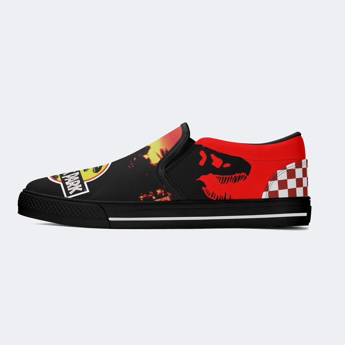 Unisex Jurassic Print - Slip On Shoes