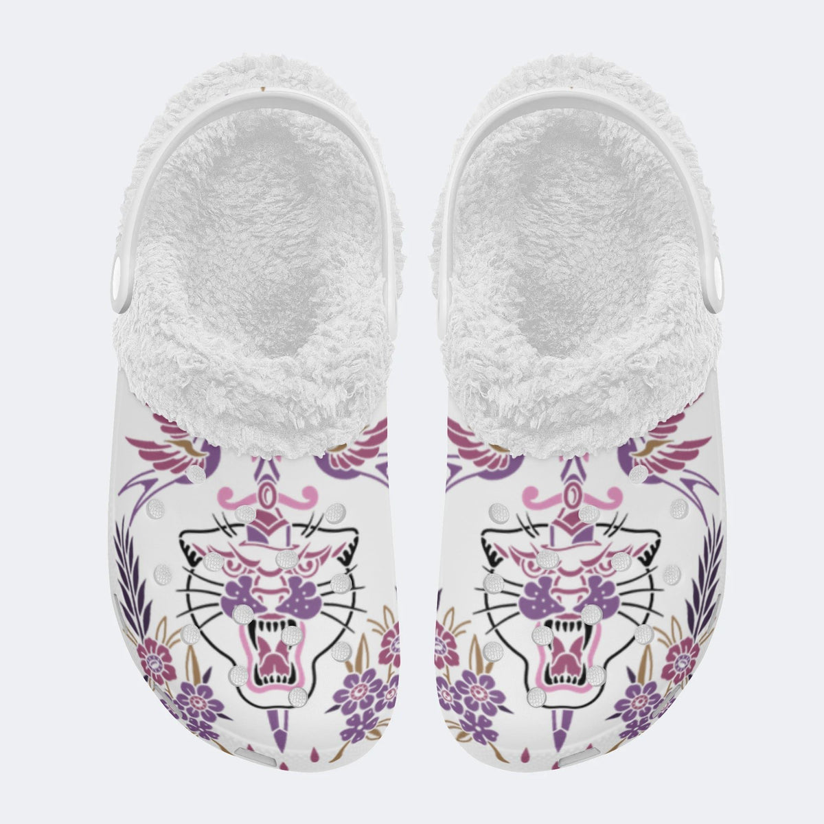 Panther&Dagger Art Print - Fur Lined Slippers/Sandals