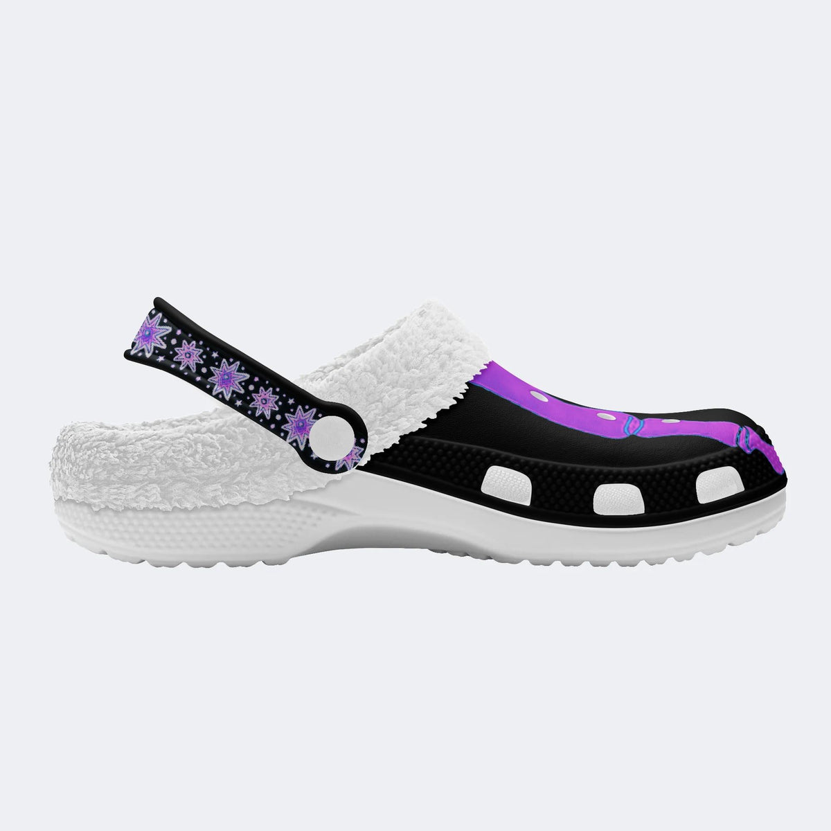 Purple Gradient Skeleton Toes Skull - Fur Lined Slippers/Sandals