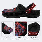 Unisex Horror Movie Graphic Print - Fur Lined Slippers/Sandals