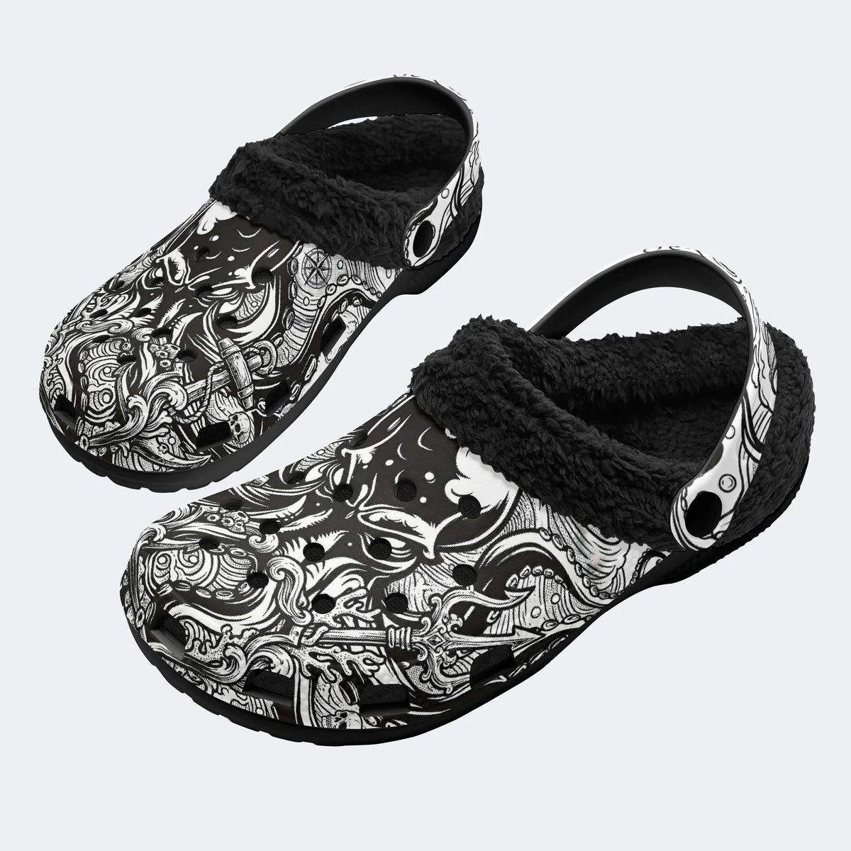 Abyss Kraken - Fur Lined Slippers/Sandals