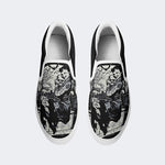 Unisex Retro Tattooed Girl Graveyard Skull Punk Print - Slip On Shoes