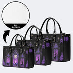 Forest Outside The Window - Leather Handbag