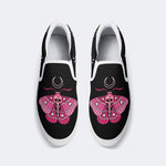 Pink Death Moth Print - Slip On Shoes