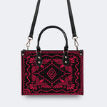 Red Eagle Totem - Leather Handbag