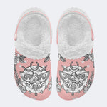 Death Moth Funny Print - Colorable Fur Lined Slippers/Sandals