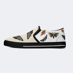 Death Skull Moth Print - Slip On Shoes