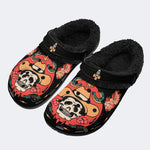 Retro Cowboy Skull Print - Removable Fur Lined Slippers/Sandals