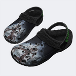 Horror Print - Fur Lined Slippers/Sandals