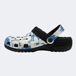 Unisex Ink Print - Fur Lined Slippers/Sandals