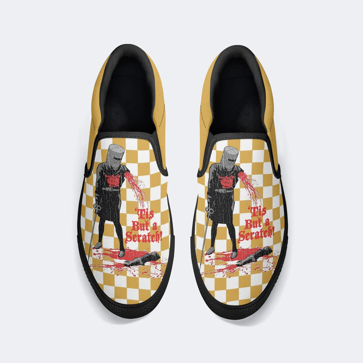 Unisex Tis But A Scratch Print - Slip On Shoes