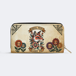 Retro Fox Head Print Leather Wallet Factory Direct Sales