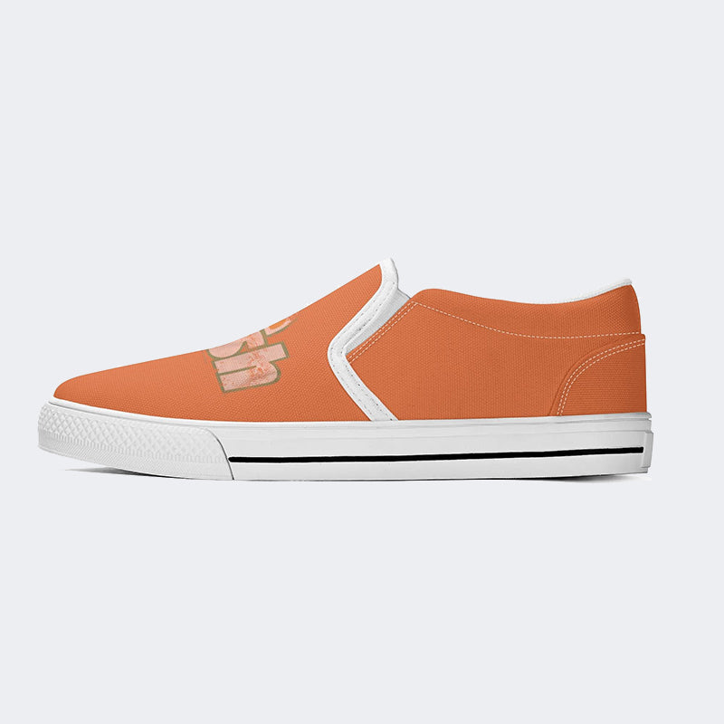 Vintage Orange Crush Print Unisex - Slip On Shoes
