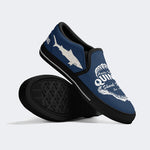 Shark Fishing Jaws Retro Unisex - Slip On Shoes