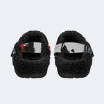 Gothic Punk Portrait Art - Fur Lined Slippers/Sandals