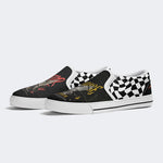 Figure&Wing&Letter Print - Slip On Shoes