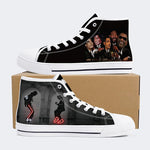 Hohe Segeltuchschuhe mit Michael Jackson-Print