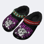 Unisex Horror Movie Graphic Print - Fur Lined Slippers/Sandals