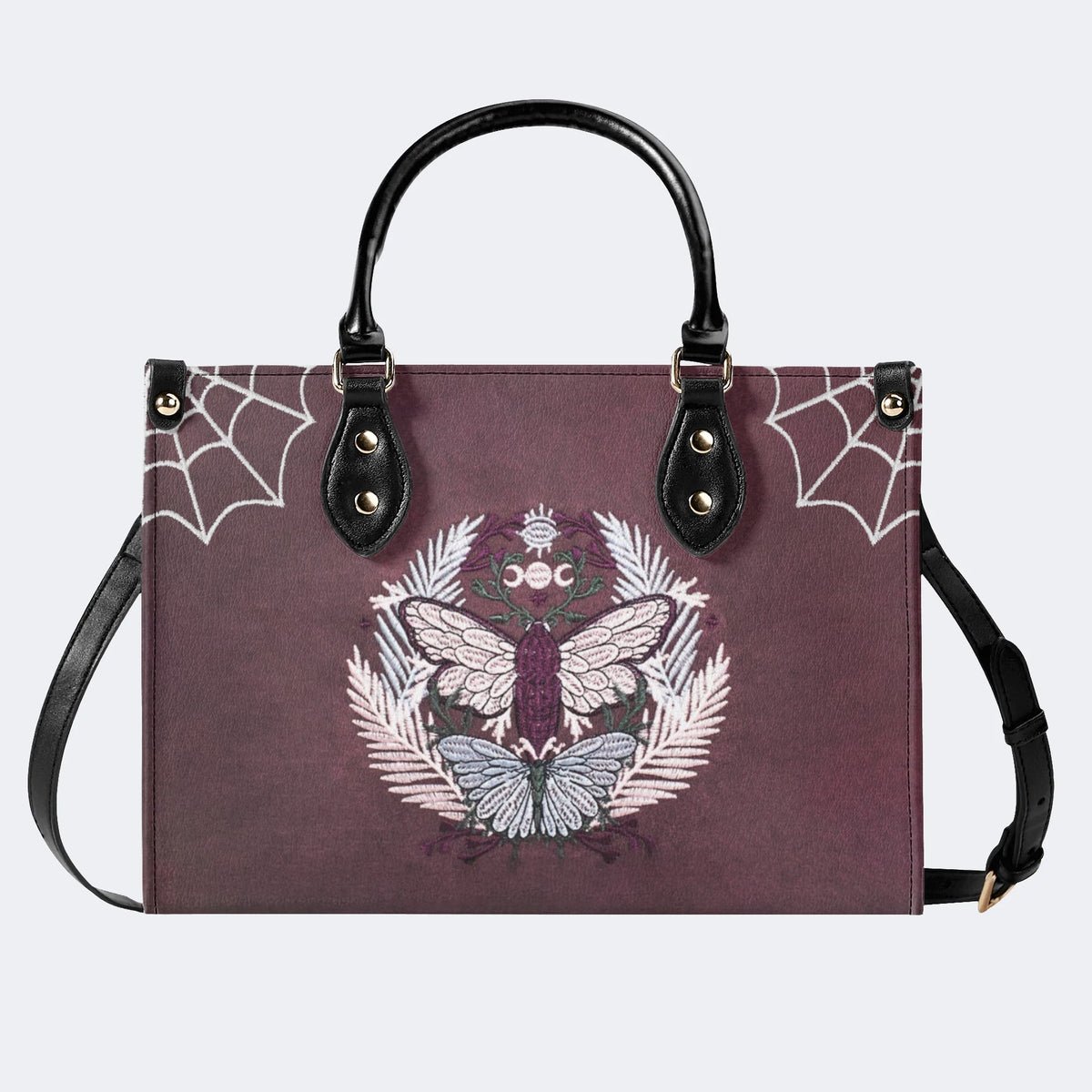 Trivia Moth Print - Leather Handbag