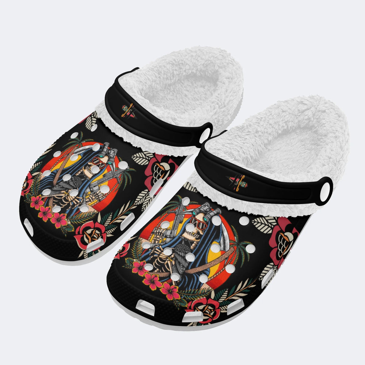 Tactical Reaper Print - Fur Lined Slippers/Sandals