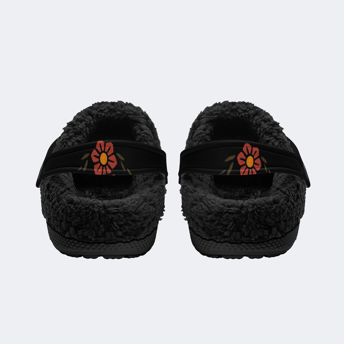 Gothic Thorn Heart Tattoo - Fur Lined Slippers/Sandals