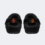 Gothic Thorn Heart Tattoo - Fur Lined Slippers/Sandals