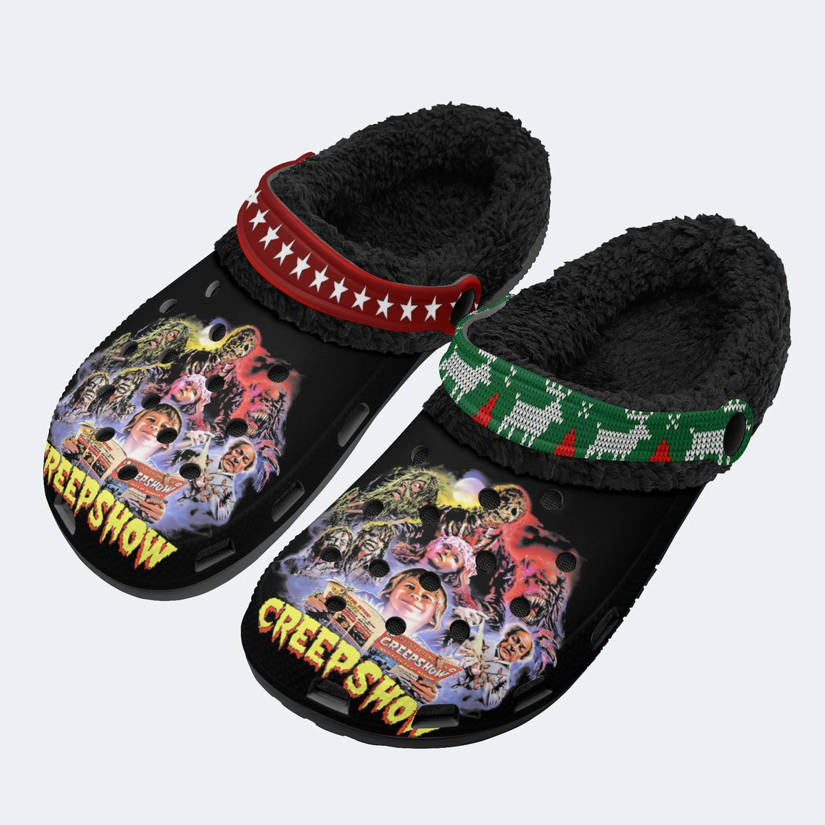 Unisex Horror Movies Print - Fur Lined Slippers/Sandals