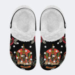 Be The Flame Death Moth Print - Fur Lined Slippers/Sandals