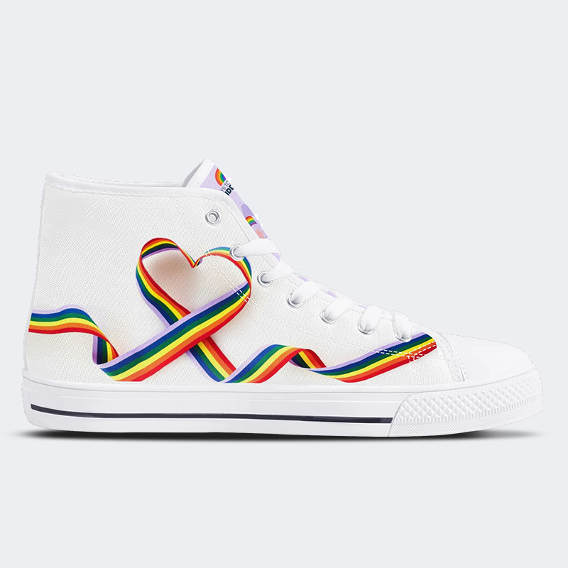 Pride Month High Top Canvas Shoes