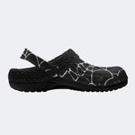 White Spiderweb - Fur Lined Slippers/Sandals