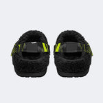 Tech Geometric Print - Fur Lined Slippers/Sandals