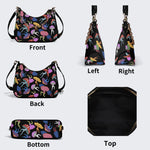 Colorful Mushroom Man Print - Leather Crossbody Bag
