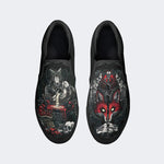 Unisex Skull Graphic Print - Slip On Shoes