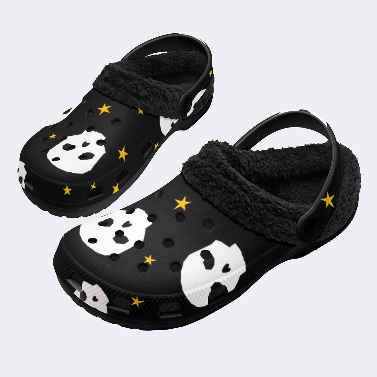 Ghost Star Print - Fur Lined Slippers/Sandals