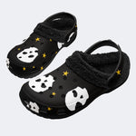 Ghost Star Print - Fur Lined Slippers/Sandals