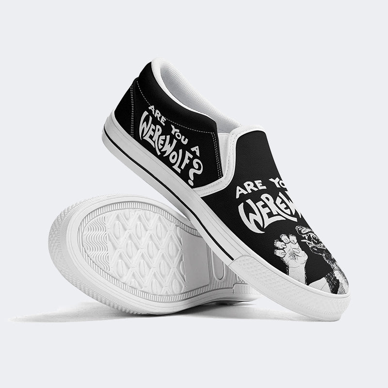 Are Your A Werewolf Print - Slip On Shoes