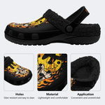 Fiery Smile Skull - Fur Lined Slippers/Sandals