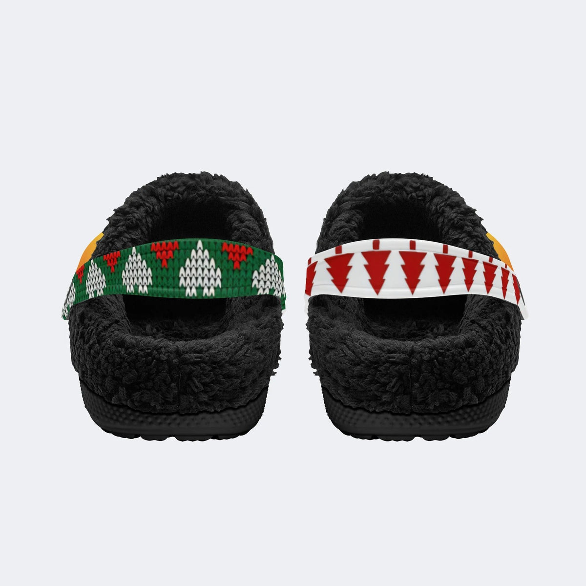 Axe Zombie Santa Print - Fur Lined Slippers/Sandals