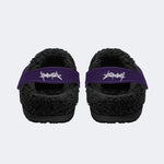 Lady Skull Rose - Fur Lined Slippers/Sandals