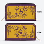 Inscribed Viper Print - Leather Wallet