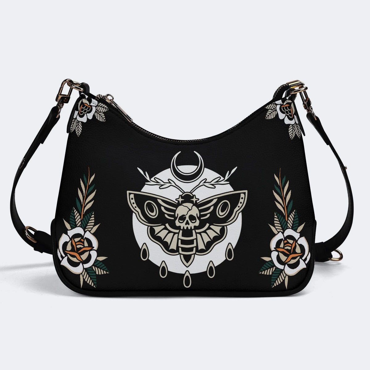 Classic Death Moth Print - Crossbody Bag