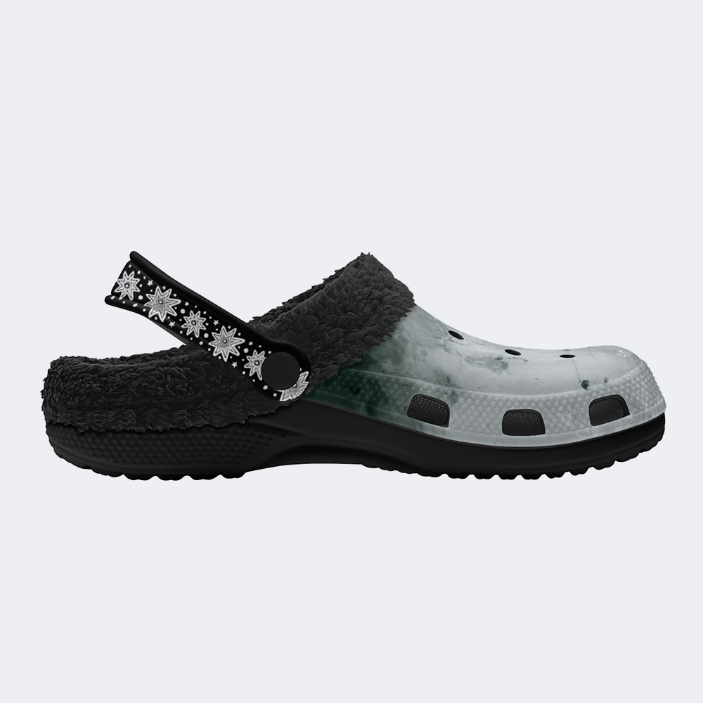 Unisex Retro Terror Advance Print - Fur Lined Slippers/Sandals