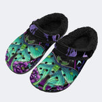 Gothic Luna Moth - Fur Lined Slippers/Sandals