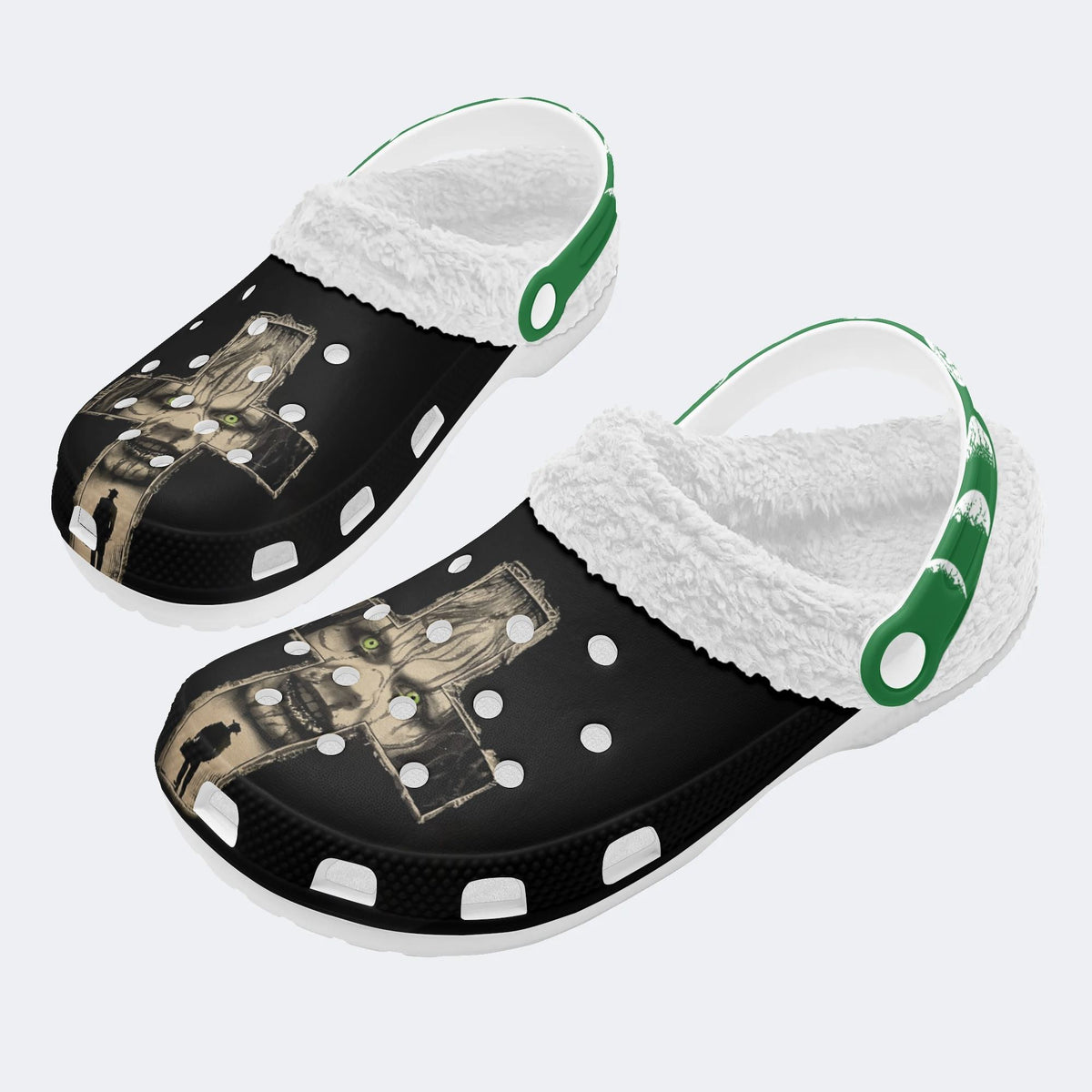 Horror Evil Eyes - Fur Lined Slippers/Sandals