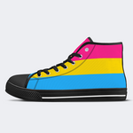 Pansexual Flag High Top Canvas Shoes