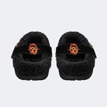 Gothic Spike Pumpkin Chain - Fur Lined Slippers/Sandals